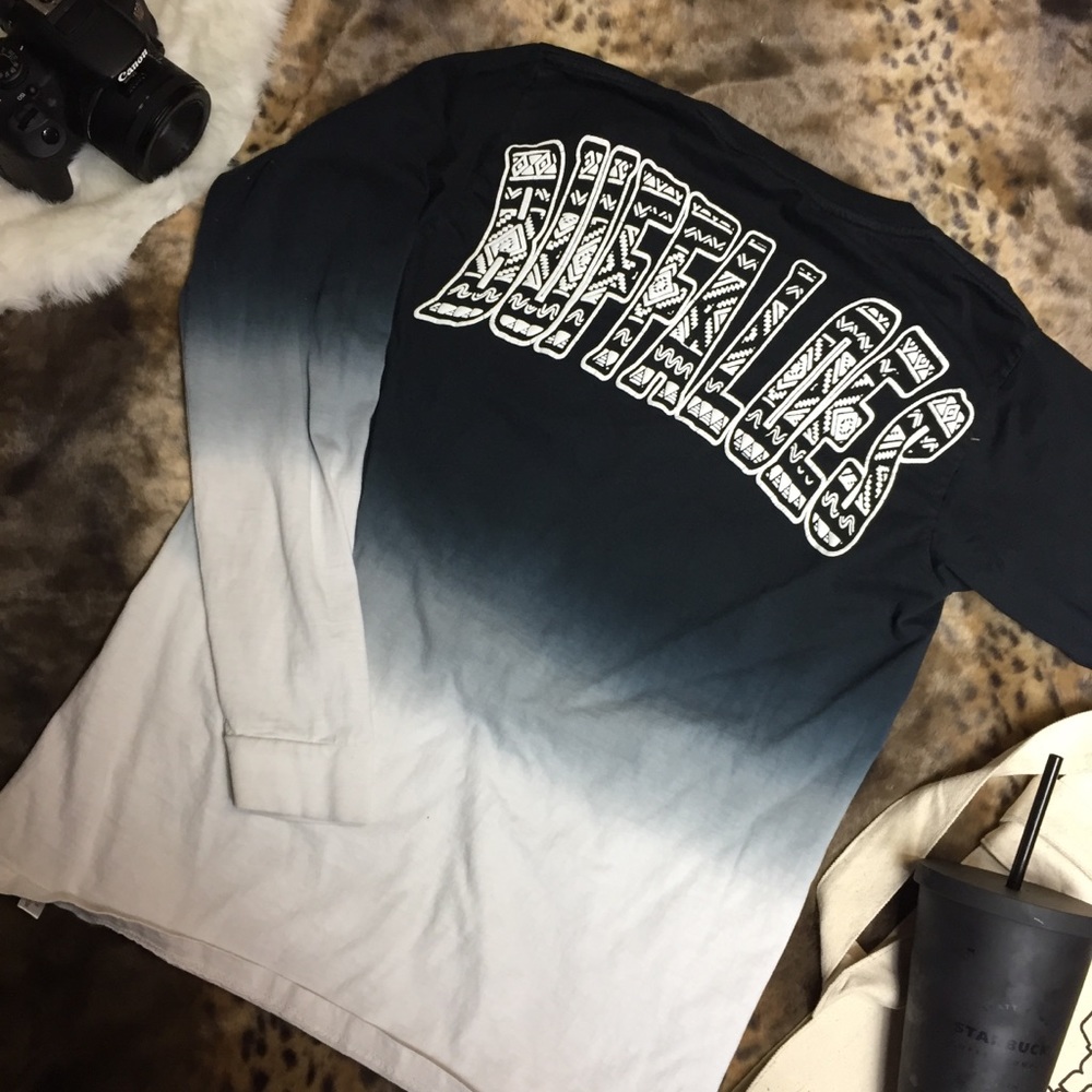 Buffaloes ombré blue and white long sleeve tee